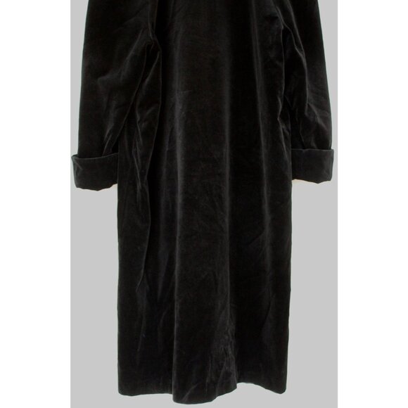 Vintage JS Collections Black Velvet Whimsigoth Opera Coat Duster, Size L Large - Picture 7 of 10